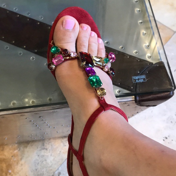 BCBG RED HEEL SANDAL size 7 - Picture 4 of 7